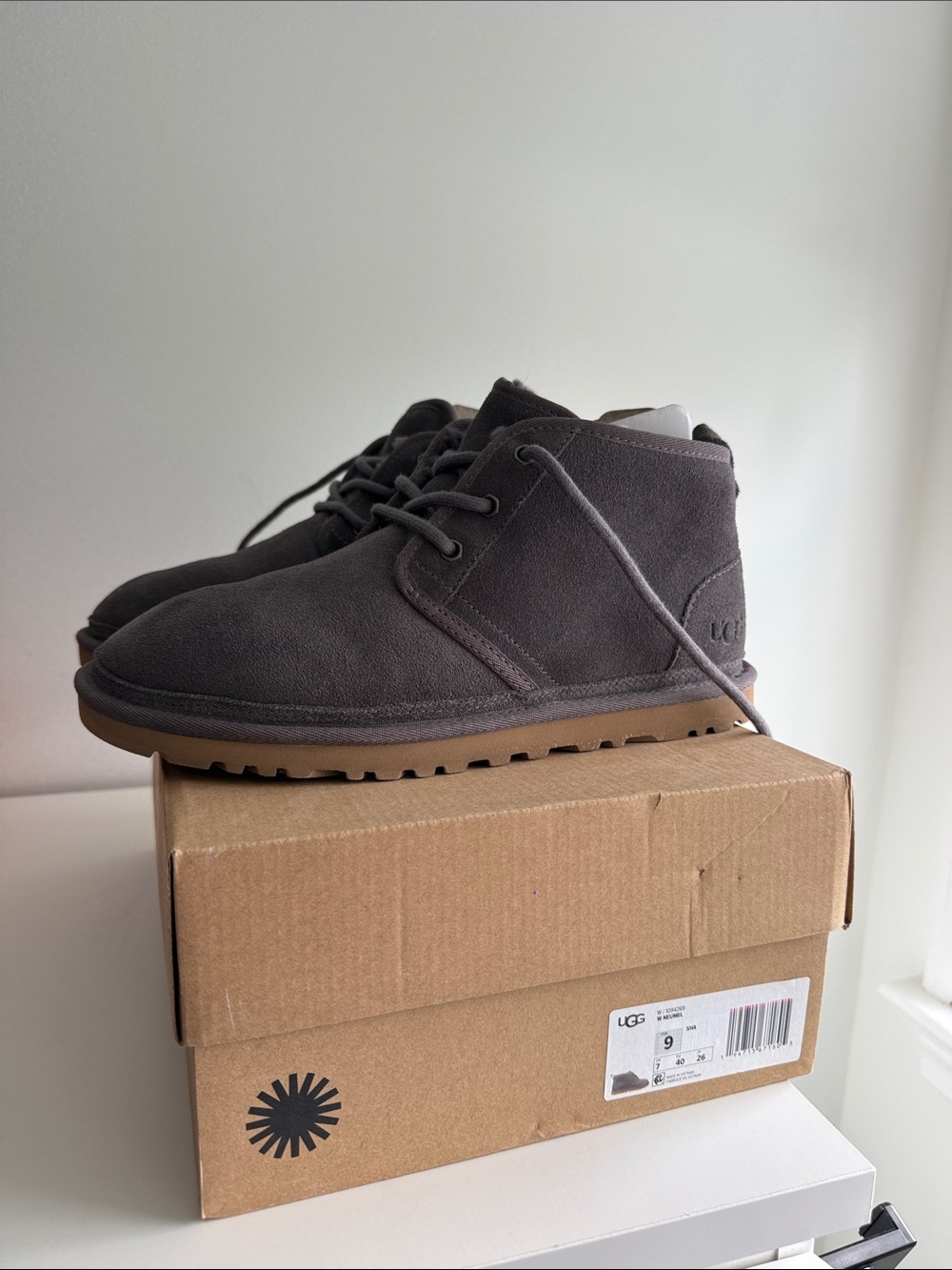 UGG Neumel Suede Chukka Boots in Charcoal